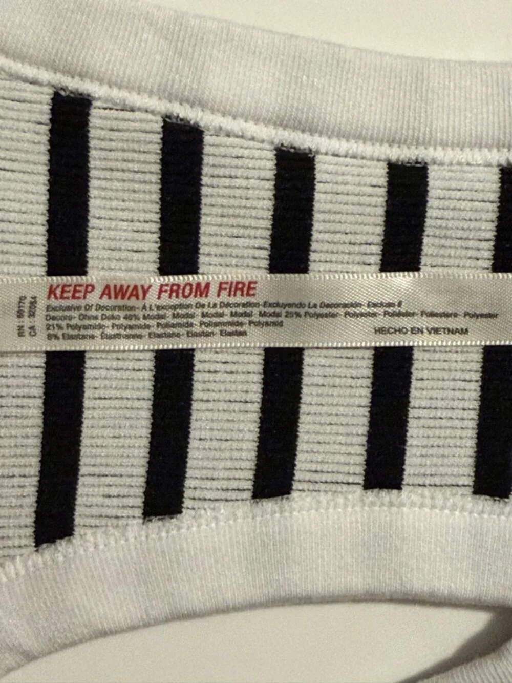 Free People FP Movement Go To Striped Sports Bra Black White M/L NWT